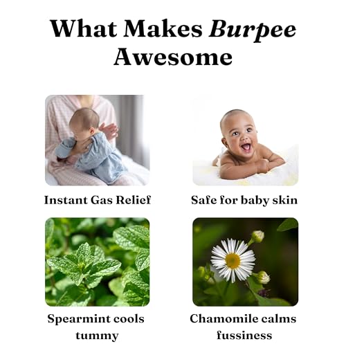 Image of Burpee Tummy Roll On for Baby Colic | 10ml Hing Roll On for New Born Baby 3 Months + | ISO Certified Ayurvedic Plant Based Stomach Gas Relief Roller for Babies & Kids | No Microplastic