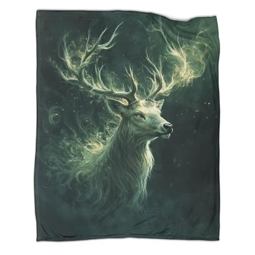 Couverture lit microfibre chaude plaid canapé confortable cerf 150x200 - 2