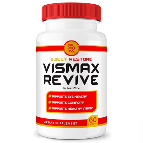 NutraVibe Vismax Revive, VismaxRevive Premium Eye Health & Vision Support Supplement | Natural Formula for Clear Eyes, Visual Comfort & Eye Wellness | Easy-to-Take, Non-Habit Forming (60 Capsules)