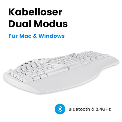 Ergonomische Tastatur Perixx 11620 Periboard-612 mit Dual-Modus