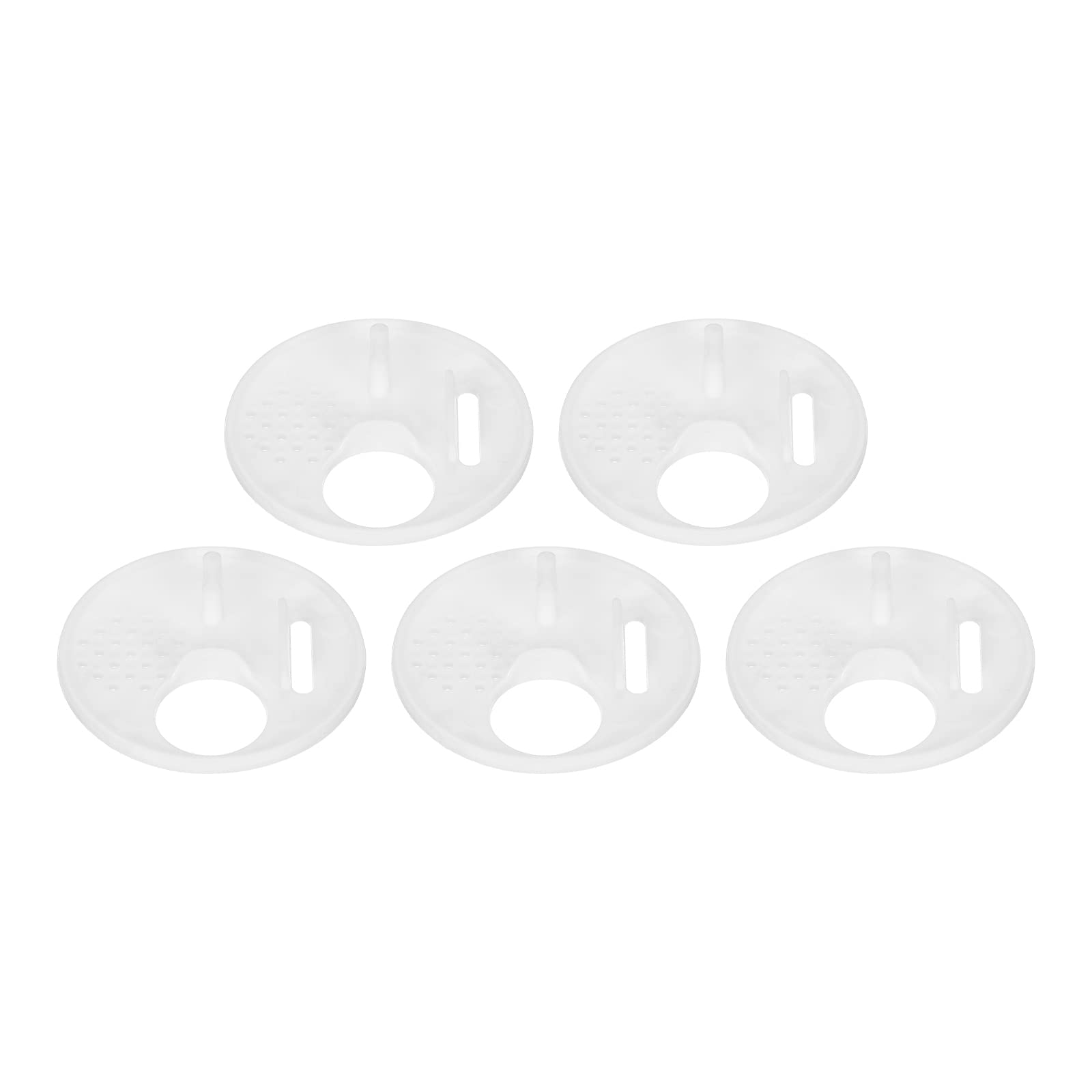 sourcing map5 Pcs Beehive Box Entrance Gate, 68mm Plastic Round Rotatable Bee Nest Door Disc Beekeeping Tool White