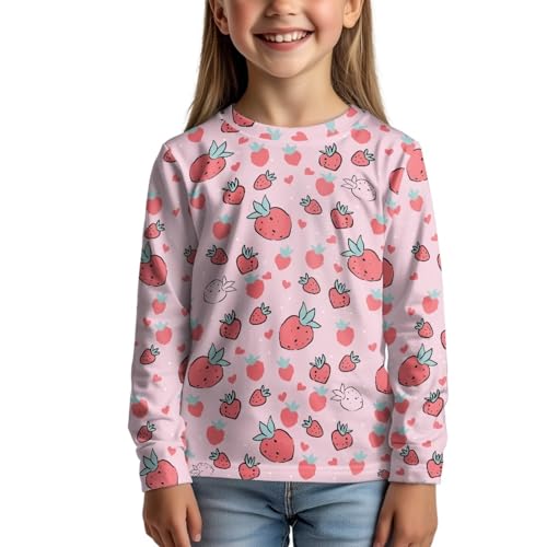 Shirts for Girls Long Sleeve Tees Top Soft Crewneck Pullover Tshirt Fall Sweatshirt