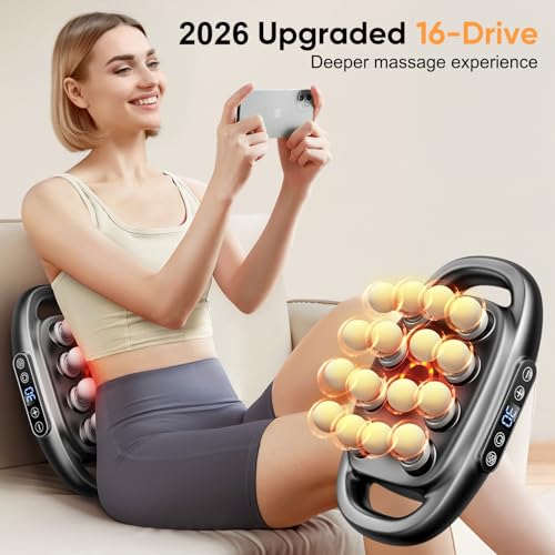 16 Head Massage Gun Deep Tissue - 2026 Upgrade 16-Drive Back Muscle Massager with 3 Modes & 30 Intensities, Portable Quiet Percussion Massager for Legs, Waist, Back, Neck, Buttocks Muscles Pain Relief - Image 3