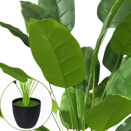 GARDEN GYANI Artificial Banana Plant with 18 Leaves Yellow Green - Image 7