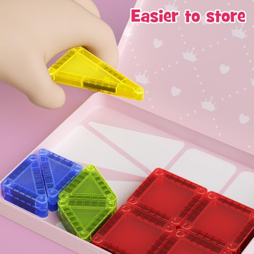 Image of Mini Magnetic Tiles Travel Set Iron Box Storage Baseplate