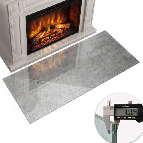 Placa para chimenea de vidrio templado que protege salones modernos de chispas 6