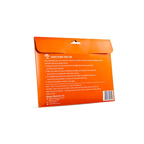 Bonsaii 10 Sheet Cross Cut Paper Shredder For Home Office Use & 12 Pack Lubricant Sheets #TOP6