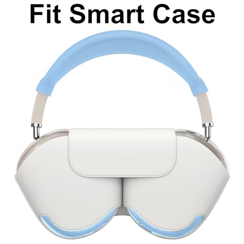 Image of Silicone Case Cover for AirPods Max 2, Clear Gradient Soft TPU Ear Cups Cover /Ear Pad Case Cover /Headband Cover for AirPods Max 2 /1 (2026 /2024 /2020), Transparent Accessories for Apple AirPod Max, Blue