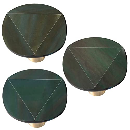 Boutons de tiroir ronds en obsidienne colorée rockcloud pour meuble et commode x4 - 5