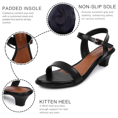 Image of TRASE Lift Off Casual Kitten Heel Sandals for Women