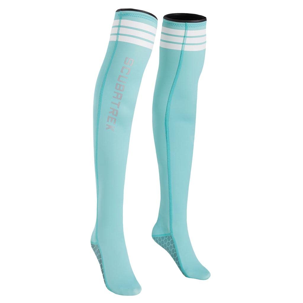 Leeadwaey Calcetines de buceo antideslizantes térmicos para esnórquel, surf, playa, color azul, talla L