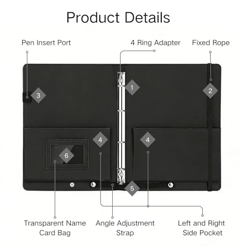 Classeur de partitions A4 en cuir synthétique finitions premium - 3
