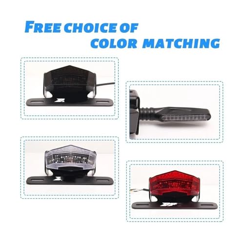 Support de plaque d'immatriculation moto et feux LED pour DRZ400 - 4