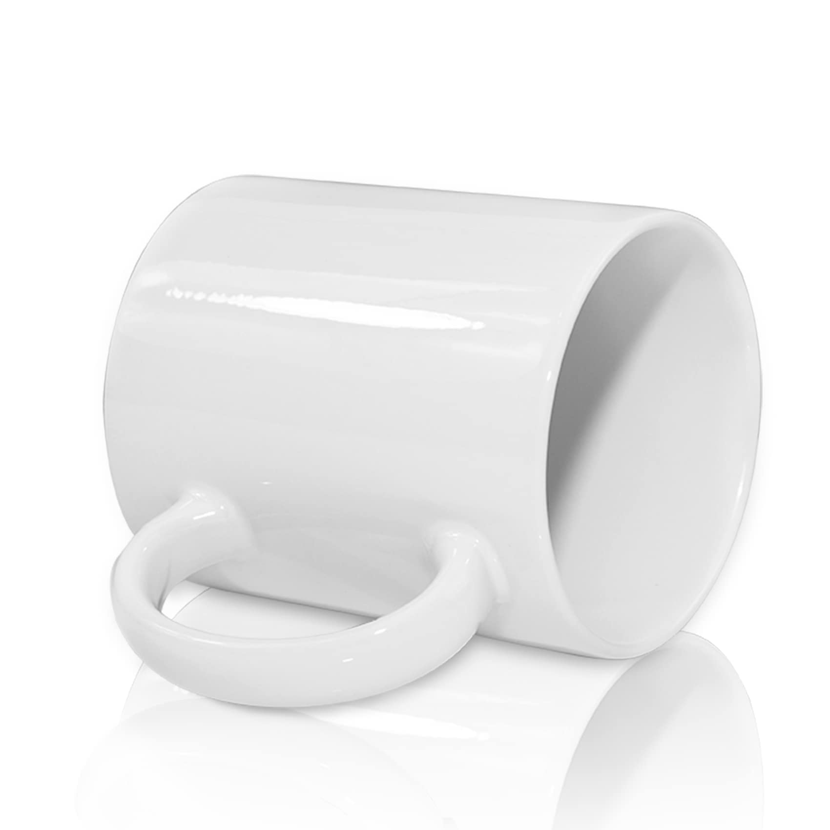 Sumex Juego de 36 tazas de café de cerámica blanca de sublimación de 11 onzas para té, leche, latte, cacao caliente