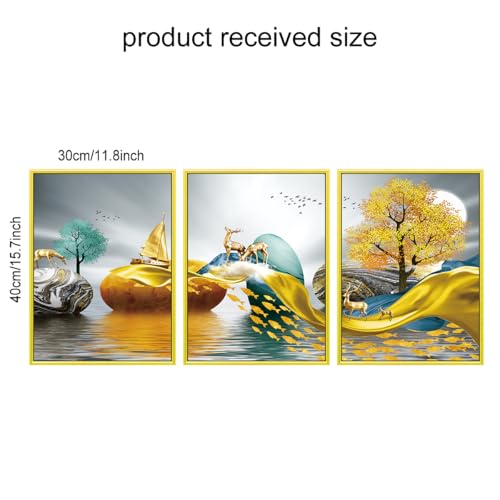 Autocollant mural feuille botanique Lot de 3 stickers vinyle 30x40 cm - 6