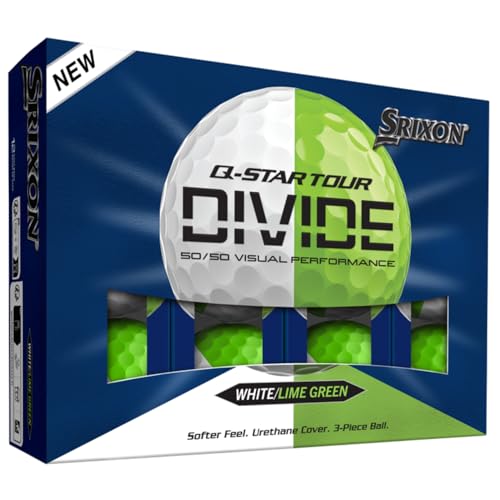 Srixon Q-Star Tour 6 Divide Golf Balls, White/Green