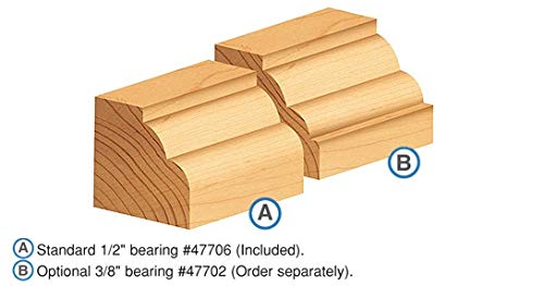 Amana Tool - 54142 Carbide Tipped Classical Molding 7/32 Radius x 1-3/8 Dia x 11/16 x 1/2