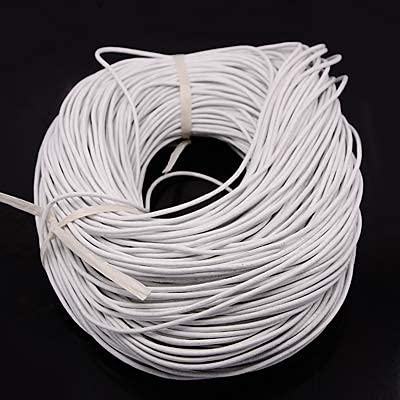Perlin 10 Metre White Leather Cord 1.5 mm Jewellery Cord (10 Metres), Blue,green,white, 1,5mm 10 Meter