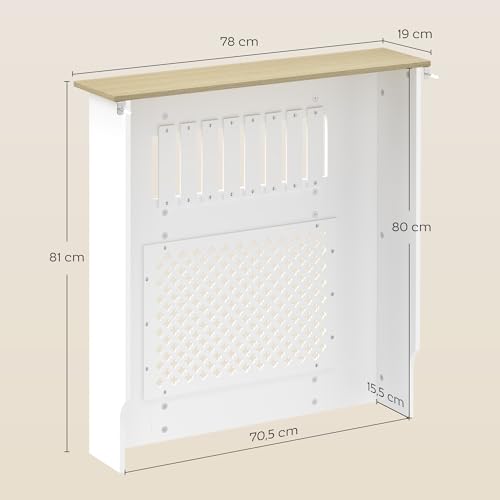 Cache radiateur moderne blanc pour salon et couloir chic - 8