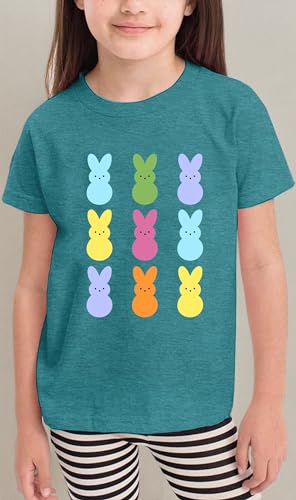 Image of Easter Shirt Toddler Boys Girls Funny Bunny Graphic Tee Kids Easter Rabbit Short Sleeve Gift Tops