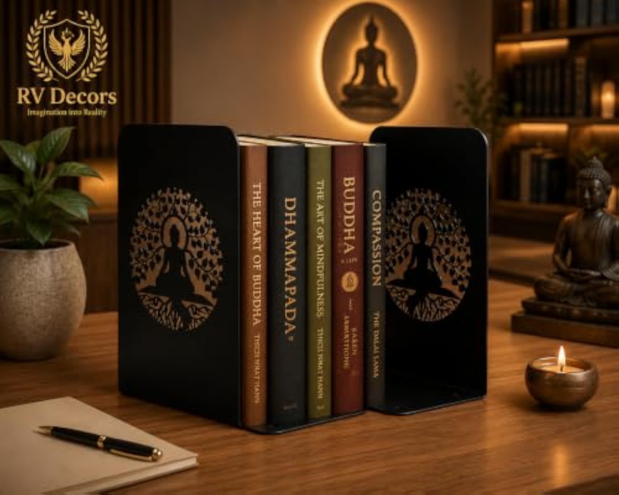 Buddha Design Book Ends for Home Decor