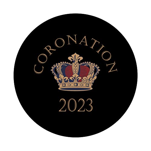 King Charles Coronation 2023 PopSockets Swappable PopGrip, Black - Image 3