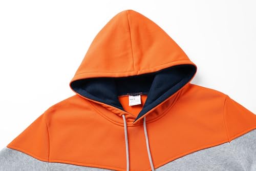 Men's Spring and Autumn Color blocked Hoodie Long Sleeve Casual Outdoor Casual Sports Walking with Pocket Sports Shirt4