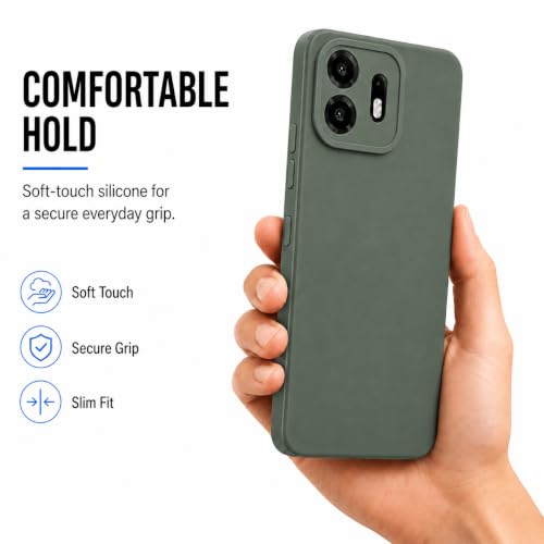 Image of FIRST MART Matte Silicone Back Cover for OnePlus N6 - Green