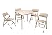 Cosco Products 5-Piece Folding Table and Chair Set, Tan
