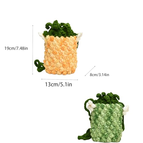 Pineapple Crochet Bag Knitted Handbag Shoulder Bag Cute, Fruit, Weave, Summer Beach, Winter Crossbody Bag2