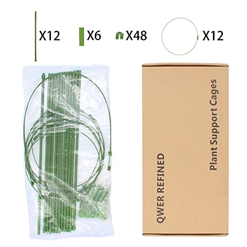 Plant Support Adjustable Tomato Cage Plant Support Cages,Garden Stakes For Plants,Plant Cages With 6 Adjustable Rings,Plant Stake For Supporter Climbing Plants (18 Inches,4 Pack) #TOP4