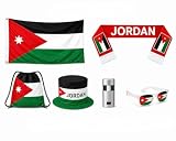 Jordan World Cup Soccer Fan Kit – 6 Items: Flag, Scarf, Hat, Bag, Glasses, Coloring