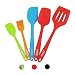 Silicone Spatula Set, 600ºF Heat-Resistant Slotted Spatulas, Flexible, Non-stick Rubber Spatula Baking Spatula Spoon Scraper (5, Multi)