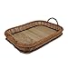 Produktbild Weidentablett mit Griffen Braun 40x28x11 cm Tablettkorb Korbtablett Serviertablett Handarbeit Holz Küche Garten Weide (Klein) (40x28x11cm)