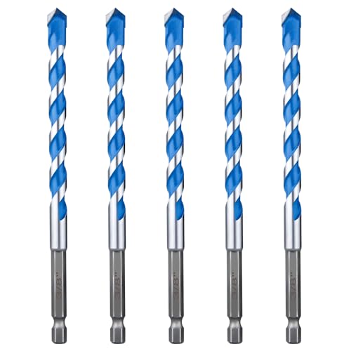 UBESTHS Concrete Drill Bit Set 5 Pcs 3/8 Masonry Drill Bits Hex Shank