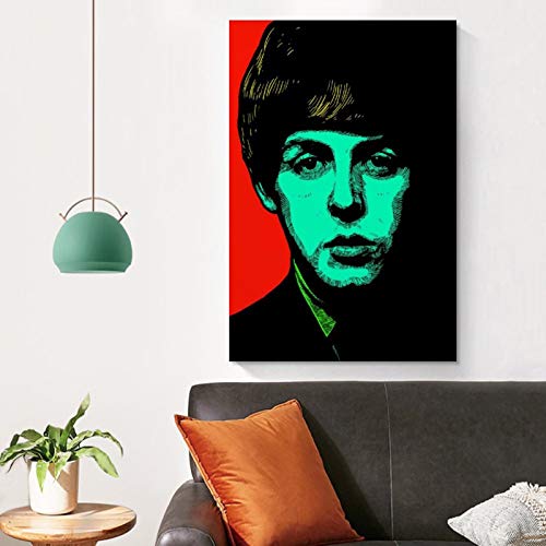 jiandan Paul McCartney Poster sur toile et décoration murale 50 x 75 cm - Les Beatles, Paul McCartney, John Lennon, RIngo Starr, George Harrison jiandan Paul McCartney Poster sur toile et décoration murale 50 x 75 cm – Image 5