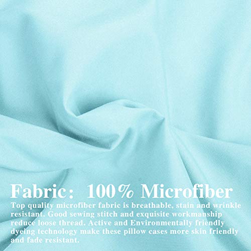 Image of NTBAY Twin Microfiber Flat Sheet, 66 x 96, Aqua