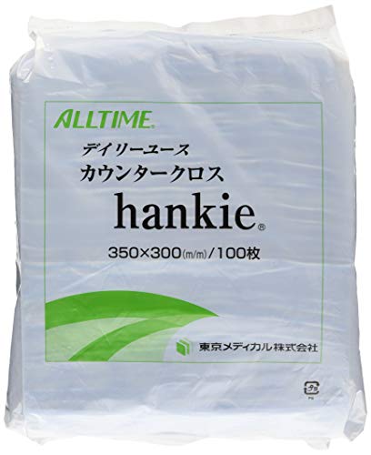 東京メディカル 業務用ふきん ハンキー 35x30cm ブルー 100枚入 FT133