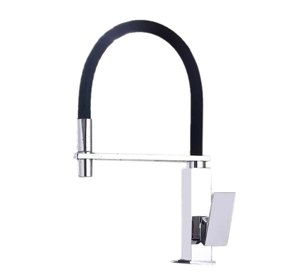 Pull Down Kitchen Faucet Square Brass Kitchen Mixer Sink Faucet Mixer Kitchen faucets Pull Out Kitchen tap XT-42(Chrome)