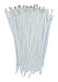 DXG Petrel S39 Self Locking Nylon Cable Zip Ties, 2.5150mm, 6'' L, White, Pack of 100