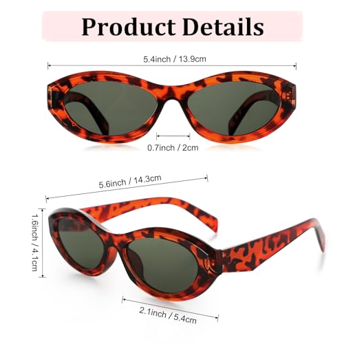 YOGFIT Oval Retro Trendy Sunglasses for Women Fashion Cool Cute Sunglasses Women for Daily Use Outdoors2