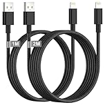 iPhone Charger Cable 2Pack 1M+2M MFi Certified, Lightning to USB Cable iPhone Fast Charger Cable USB to Lightning Cable iPhone Charging Cable Lead Wire for iPhone 14/13/12/11 Pro Max/XS/XR/8/iPad