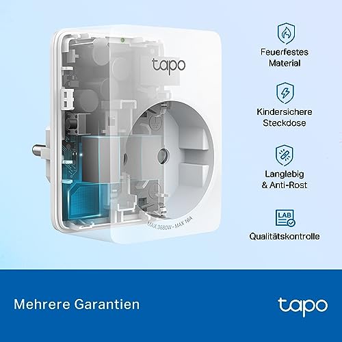 Tapo TP-Link Smart WLAN Steckdose P110 mit Energieverbrauchsmesser, Smart Home Alexa Steckdose, funktioniert mit Alexa, Google Home… – Ansicht 7