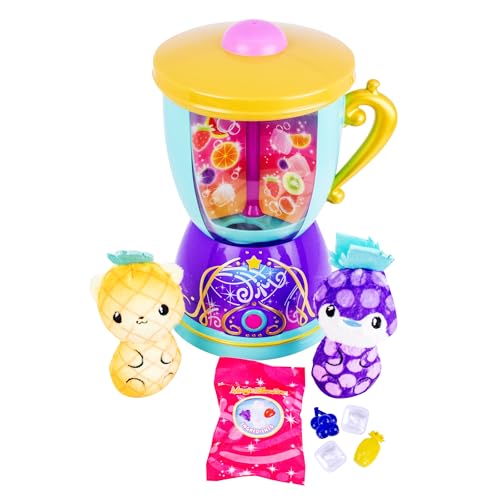 Wiz-O-Magic Surprise Blender Toy with Lights & Sounds – Spin & Mix to Reveal 2 Plush Pets – Interactive Pretend Play Kitchen Toy – Collectible Surprise Gift for Kids Ages 4-8
