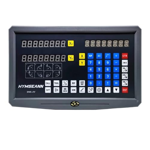 SNS-2V 2 Axis DRO kit Milling Lathe Grider Digital Readout Display with 2PCS 5um Optical Ruler Linear Scale Encoder(SNS-2V)