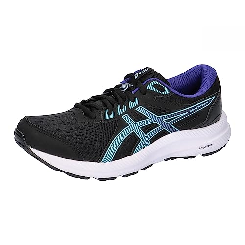 ASICS Damen Gel-Contend 8 Sneaker, Black/Aquarium, 44 EU