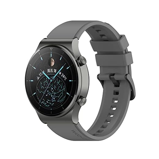 SKM Pulseira de relógio inteligente de 22mm para Huawei GT 2 Pro pulseiras de silicone para Xiaomi GTR 47mm GTR2 2e pulseira (Cor: Cinza, Tamanho: para Amazfit GTR 2)