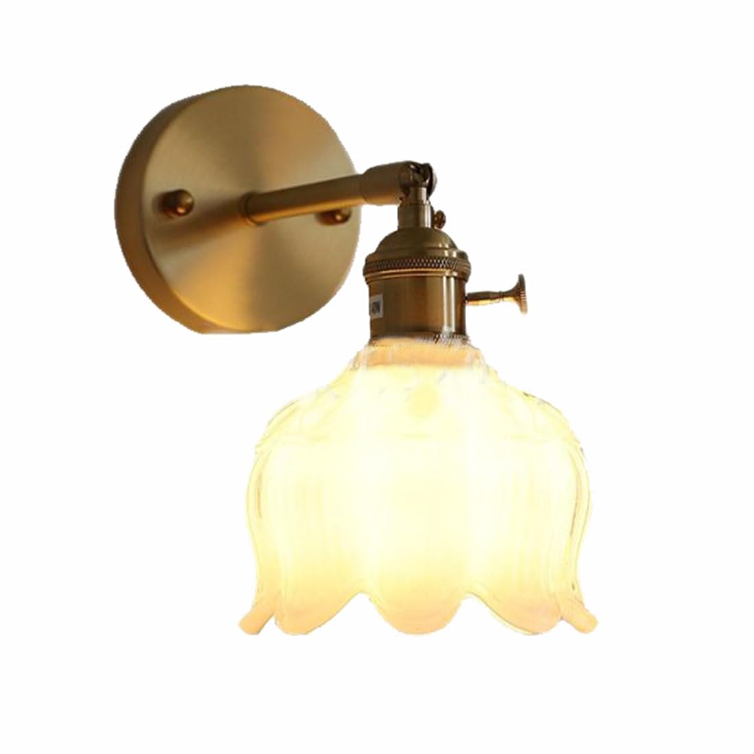 HUAYUSEDF Industrial Modern Wall Lights with Switch Up & Down Adjustable Wall Sconces Lighting Glass Lampshade Vintage Wall Lamp for Bedroom Living Room Kitchen Loft (Green)(White)