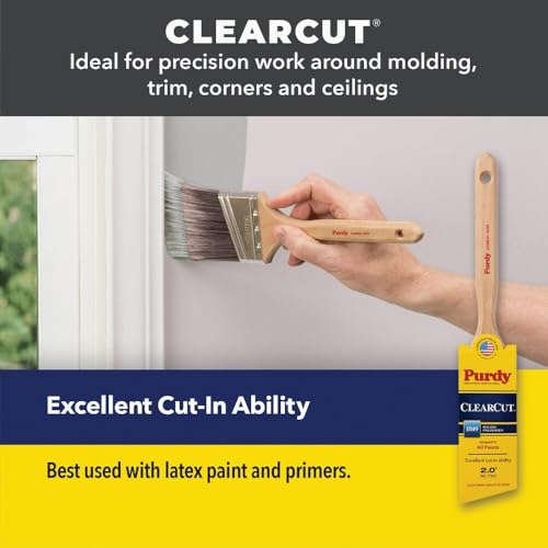 Image of Purdy 144080115 Clearcut Series Dale Angular Trim Paint Brush, 1-1 /2 inch, Natural