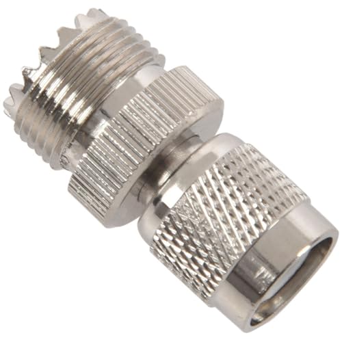 Adaptador TNC Macho a PL259 UHF Hembra en Pack de 10 Unidades Plateado 2